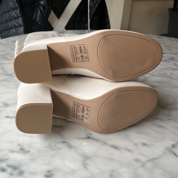 🆕 NWT Altar’d State marianne white ivory chunky heel mid-calf boots size 7 - Picture 6 of 8